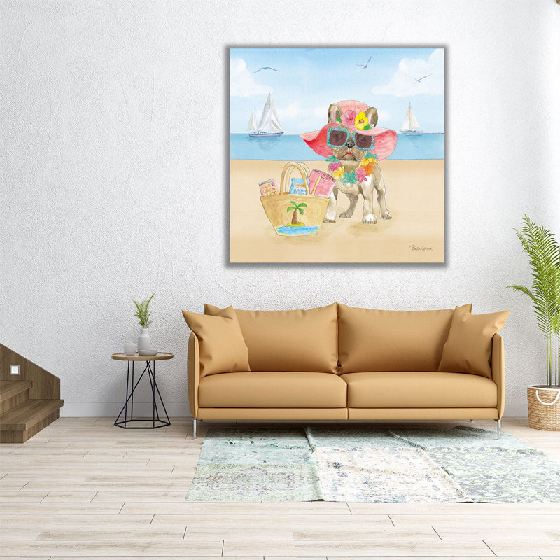 Summer Paws IV - Canvas Print Wall Art, 16" H x 16" W