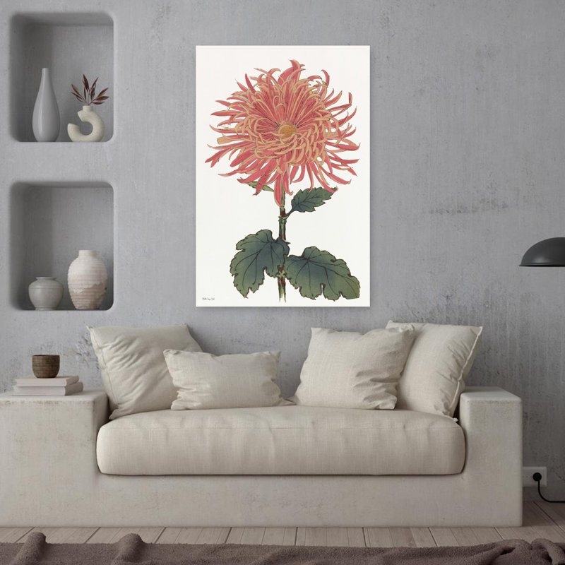 Art floral printanier rose 2, H 36 po x l 24 po