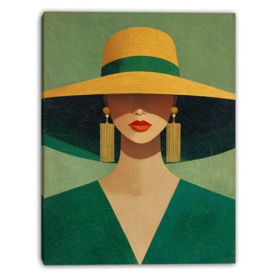 «Golden Hat», art mural sur toile tendue