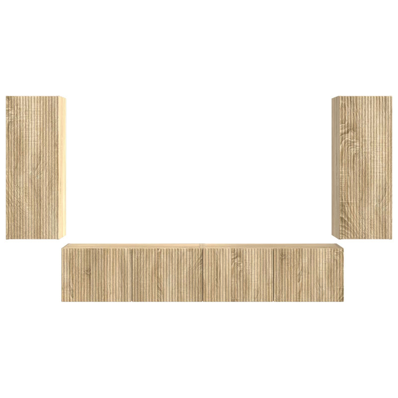 Unfinished Entertainment Centre for TVs up to 77", Sonoma Oak