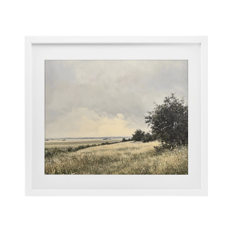 «Rustic Countryside Hill Landscape», reproduction encadrée sous verre, conception de Franklyn Gregory, 13 x 16