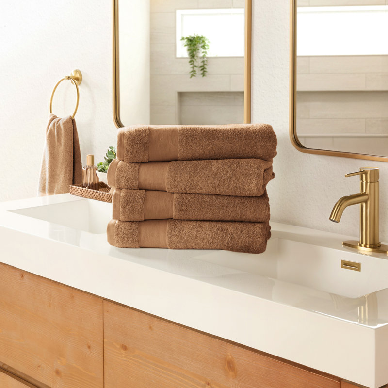 Ensemble de serviettes 100% coton Berner, Moka