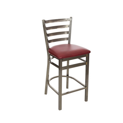 Upholstered Counter Stool with Metal Frame