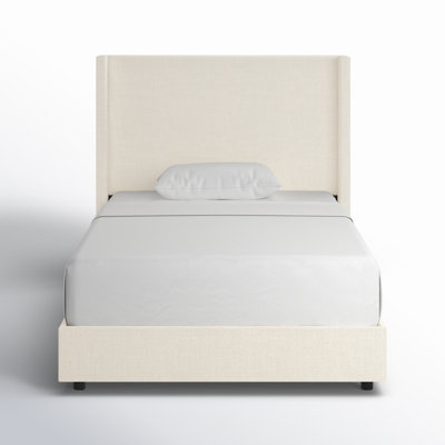 Hanson Linen Upholstered Wingback Bed