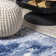 Pruden Ornate Medallion Modern Navy/Ivory Rug