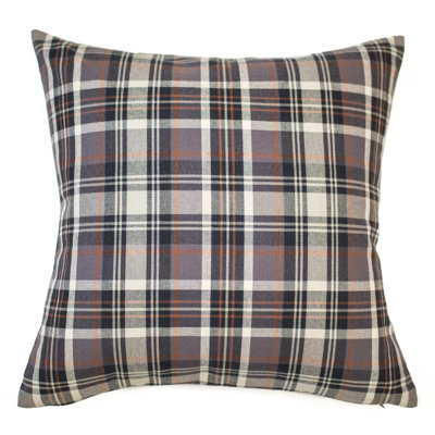 Canmore Plaid Feather Throw Pillow