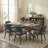  Upholstered Dining Side Chairs with Wood Legs-507314364