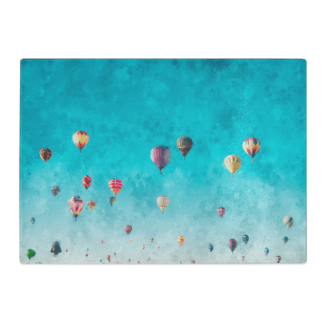Tempered Glass Going Up in a Hot Air Balloon Chopping Board
