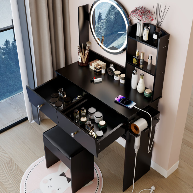 Table de meuble-lavabo à miroir 17 po