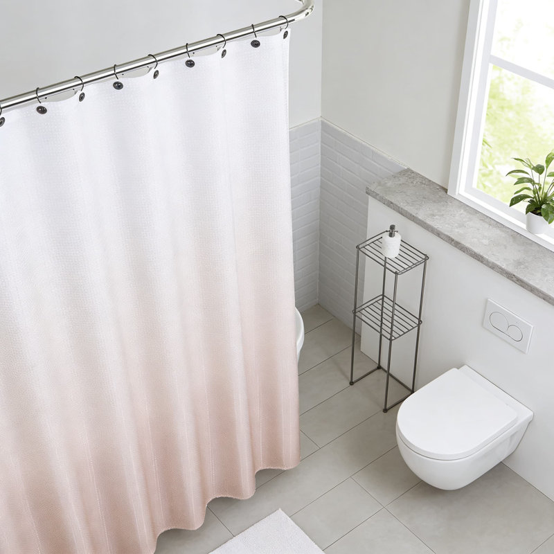 Rideau de douche Waffle Weave, Rose