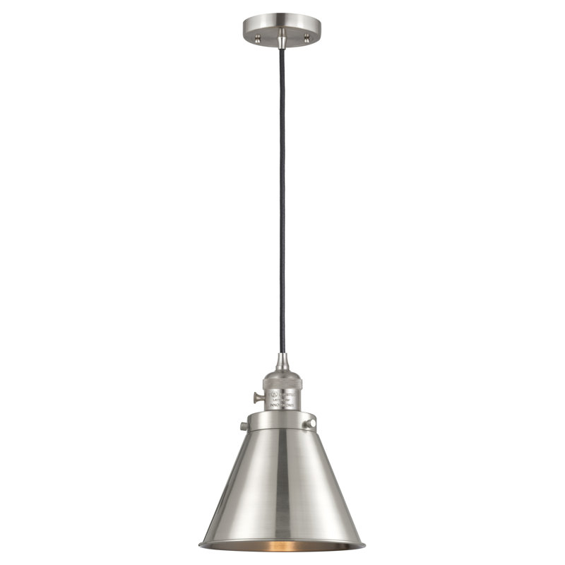 Franklin Restoration - Kylena - Mini-luminaire suspendu à cordon de 8 po - Interrupteur marche / arrêt - Ampoule DEL -