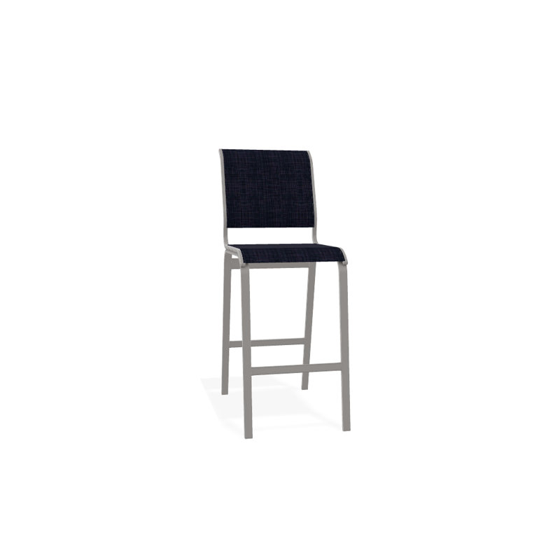 Holna Outdoor Stool, Textured Warm Gray, Momentum Navy