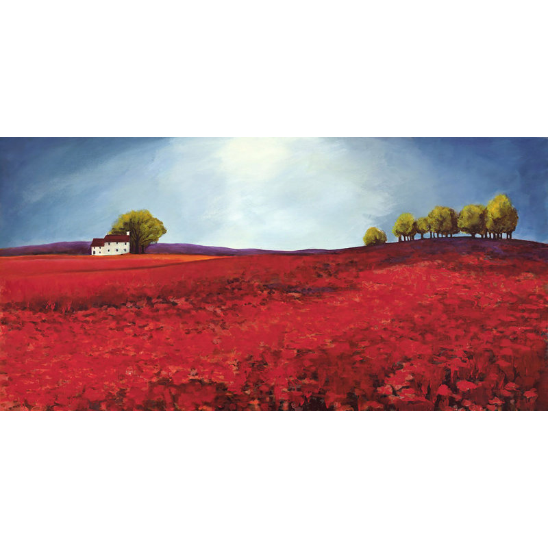 Field Of Poppies by Philip Bloom - Wrapped Canvas Painting, 50cm H x 100cm W x 4cm D