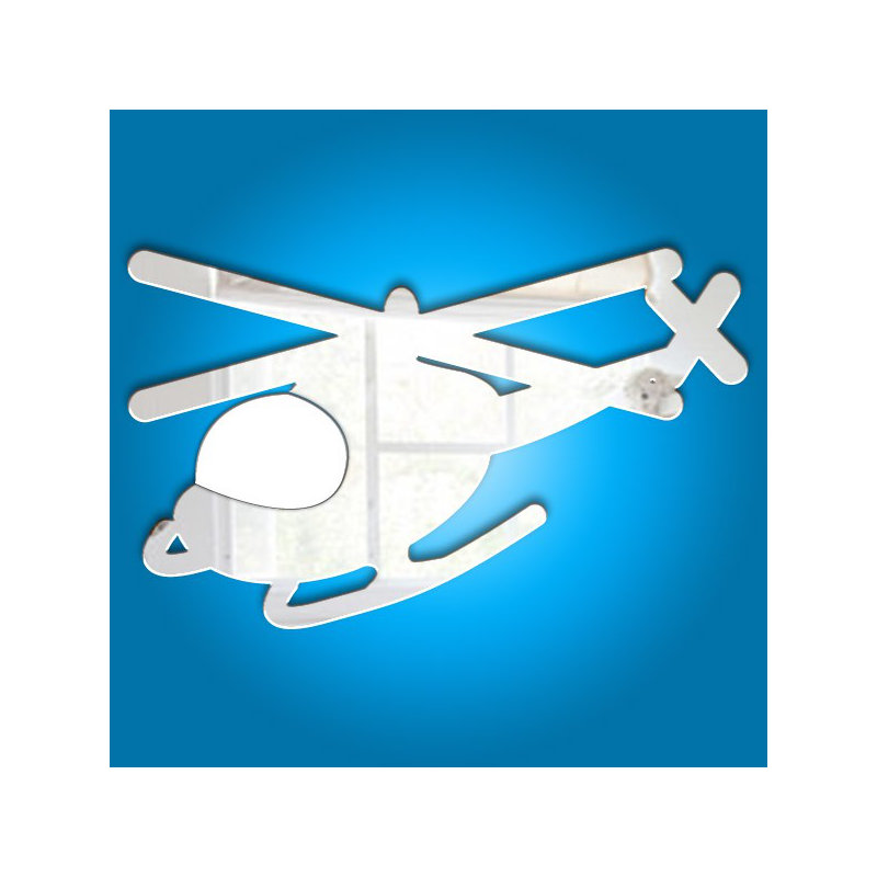 Flat Wall Mirror, 18 cm H x 30 cm W x 0.3 cm D