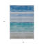 Tapis intérieur lavable rayé bleu ciel 8 pi x 10 pi
