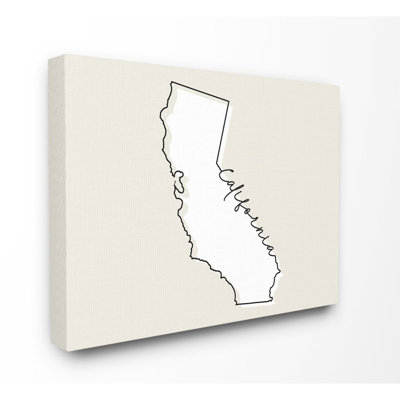 " California Home State Map Neutral Design "