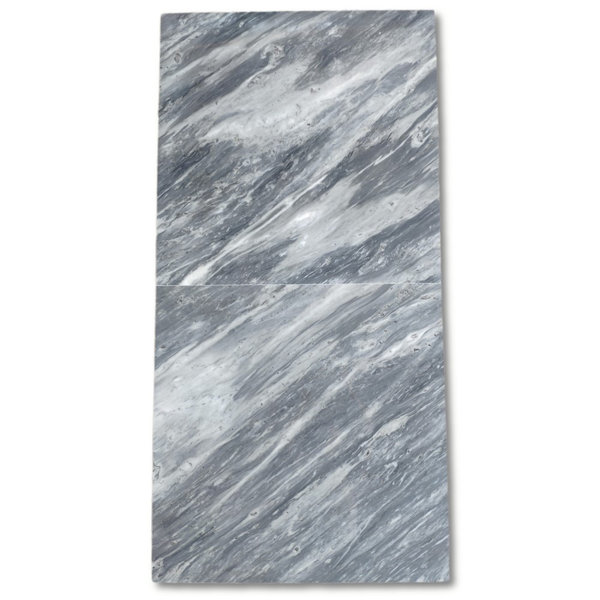 Bardiglio 24" x 24" Marble Grid Mosaic Wall & Floor Tile