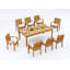 Wave Outdoor - Piece Teak Dining Set-710469522-710469526