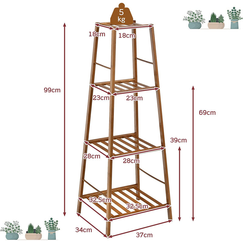 Ameyali Wood Plant Stand, Brown