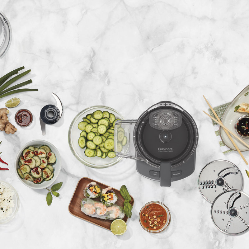Cuisinart 9-Cup Continuous Feed Food Processor with Fine and Medium Reversible Shredding and Slicing Disc, Universal Blade, Continuous-Feed Attachment, and In-Bowl Storage