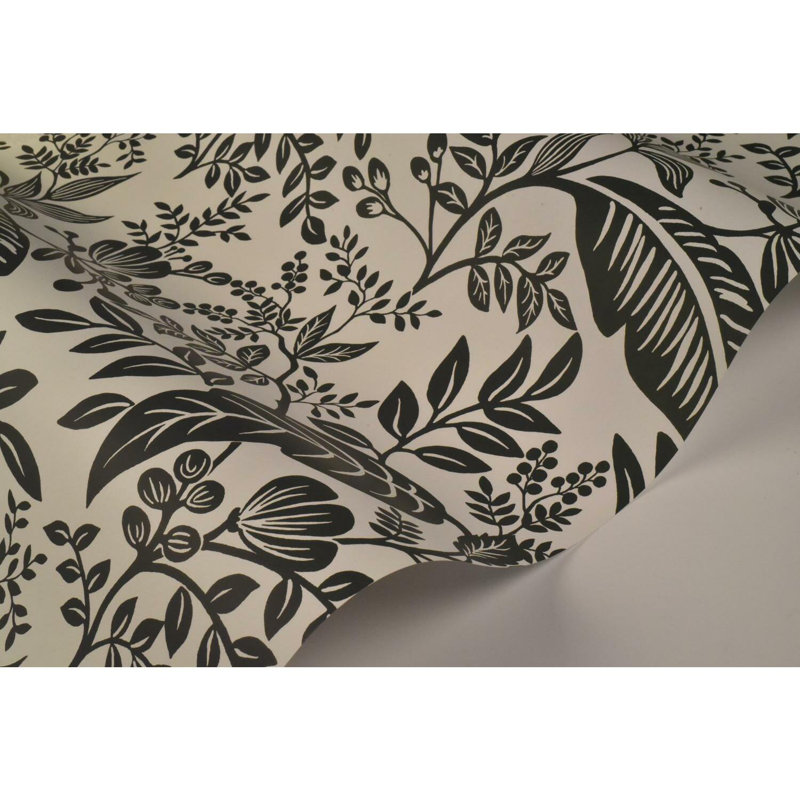 Rouleau de papier peint 27 pi x 27 po Canopy, Noir/blanc