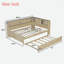 Wood Daybed With Storage Shelves, Sliding Doors And Trundles