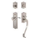 Nostalgic Warehouse Meadows Plate S Grip Handleset with Single Cylinder Deadbolt and Manor Lever
