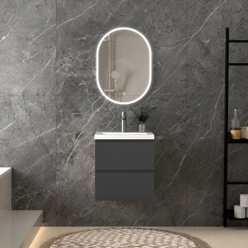 500mm Single Bathroom Vanity with Integrated Resin Basin