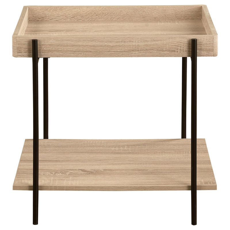 Table de bout carrée en bois d'ingénierie