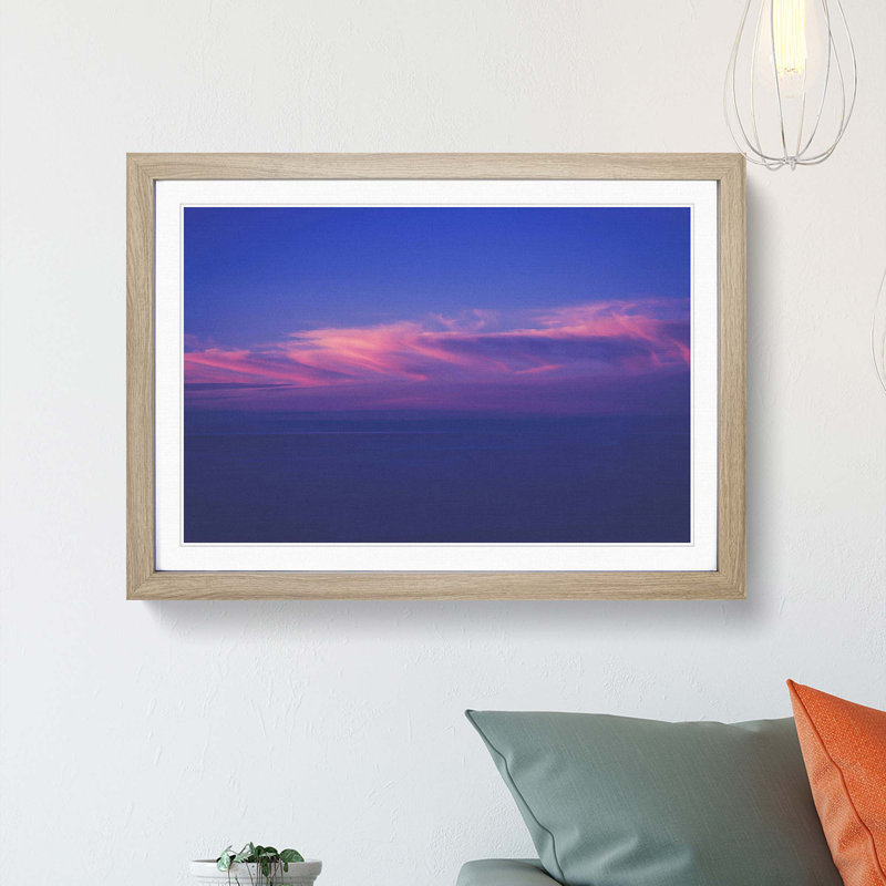 Light Clouds - Picture Frame Photograph Print, Oak Framed, 36cm H x 48cm W x 2cm D