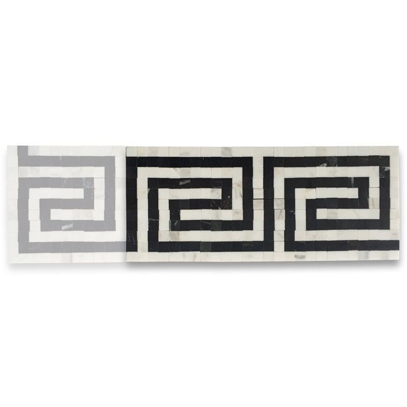 4.3" x 10.2" Marble Mosaic Wall & Floor Tile