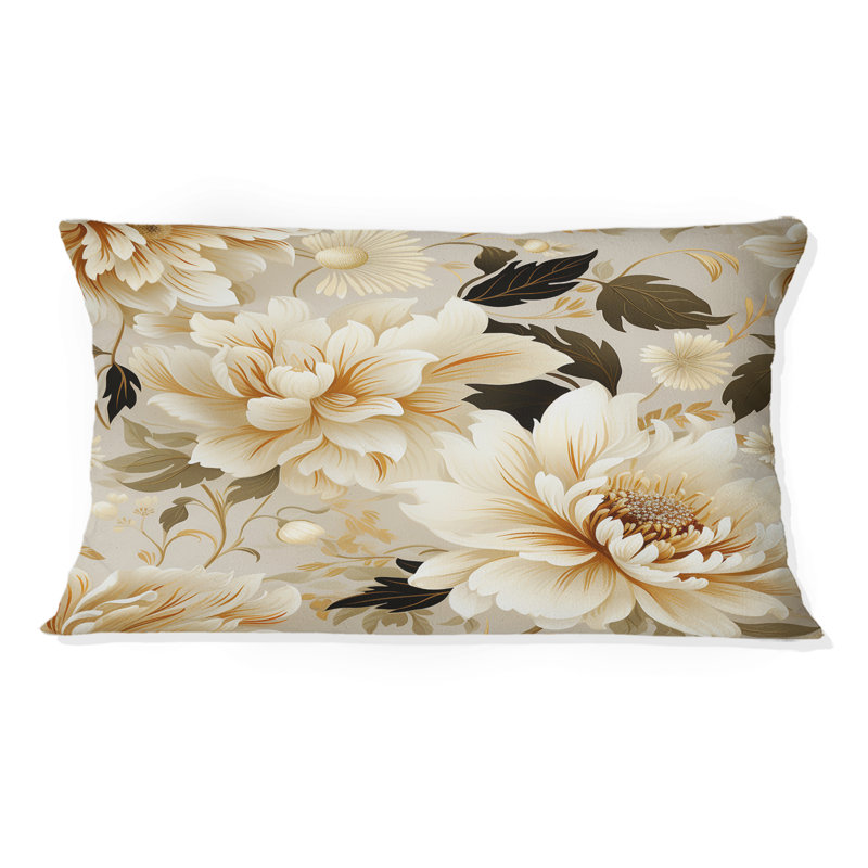 Coussin décoratif en polyester floral