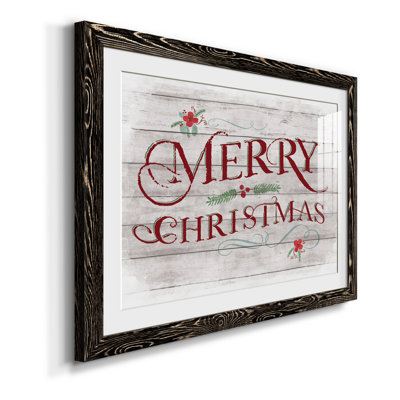 «Merry Christmas» - Reproduction encadrée sur papier