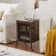 Brown End Table With Pull-Out Shelf