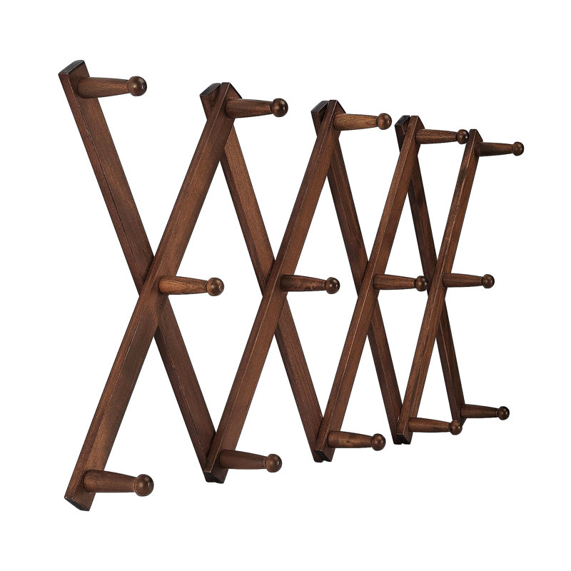 Portemanteaux mural en bois de pin FixtureDisplays®