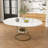 43 inch Round Extendable Dining Table for 4-6