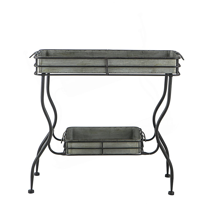 Maggie Galvanized Tray Table, Accent Table