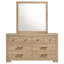 Commode sophistiquée à 6 tiroirs avec miroir