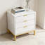 Grande table de chevet de style nordique avec 3 tiroirs