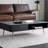 Retro design simple black solid wood coffee table