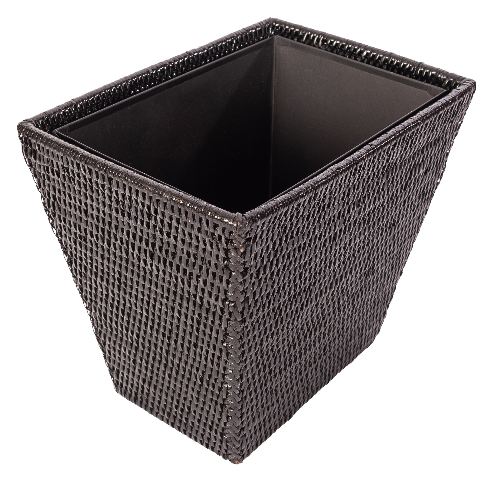 Asherville 3.5gal Waste Basket, Tudor Black