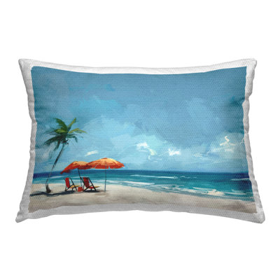 Beach Chair Symphony Outdoor Printed Pillow by Irena Orlov