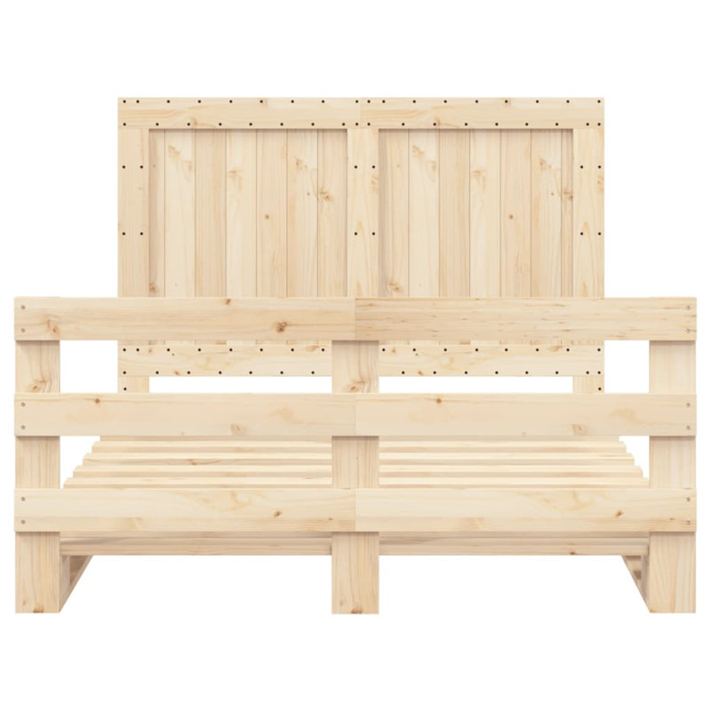 Niccolo Solid Wood Bed, EU Double - 140 x 200 cm