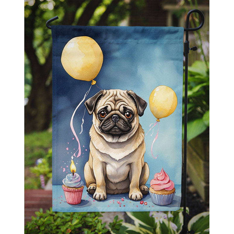 Drapeau de jardin «Happy Birthday», Carlin