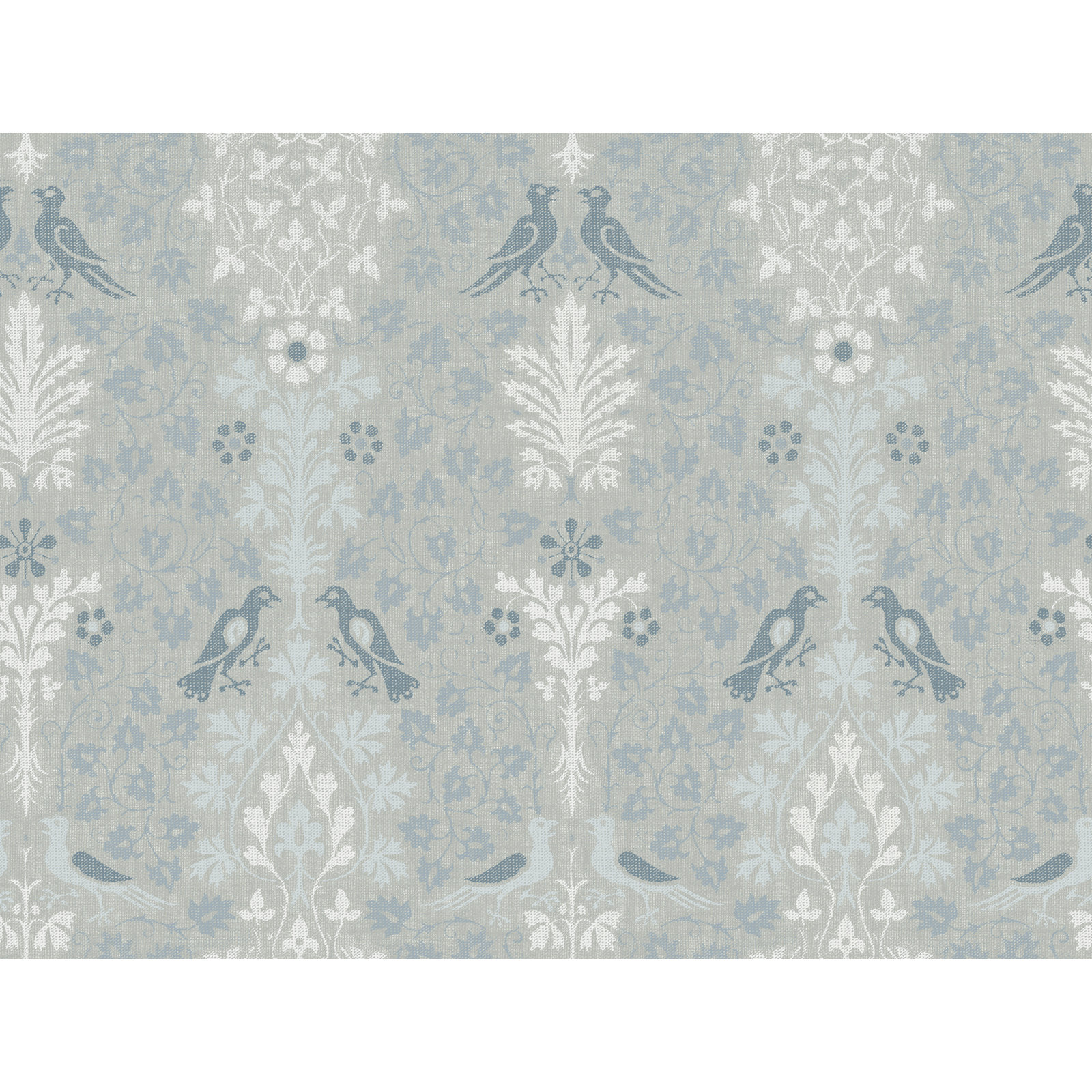 Yuki Osada Damask Wallpaper, Soft Blue