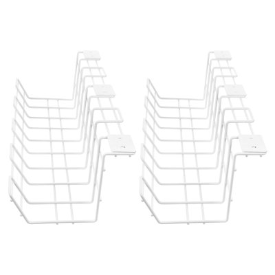 2Pcs Under Table Cable Management Racks Wire Frames Cable Storage Stands For Home