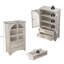 Armoire de rangement vitrée à porte en verre 52,17 po avec 2 tiroirs et tablette réglable