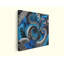 Reproduction d'art sur toile abstraite tribale tourbillonnante abstraite, bleu et noir-313187849