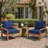 Braun Outdoor Cushions 22X22X4 Patio Chair Cushions Indoor/Outdoor Seat And Back Cushion, Cushions Only (Set Of 2)-198011476-198011486-198011473