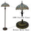 Lampe sur pied Tiffany en verre coloré style libellule 16 x 16 x 70 pouces-1456123971